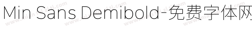Min Sans Demibold字体转换